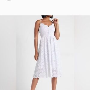 Express White ALL Over Lace Dress